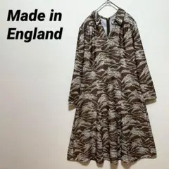 希少　ヴィンテージ　イギリス製　レトロワンピース　シャツワンピース