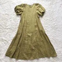 新品タグ付き かぐれ 2サイズ展開リネンレーヨンワイドワンピース