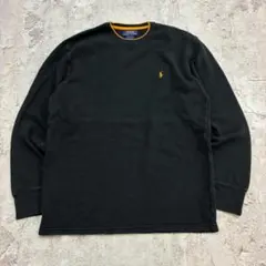 Polo Ralph Lauren　サーマルカットソー　XL　ブラック　古着