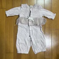 petit main フリルロンパース 50-70サイズ
