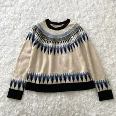 ノルディック 求心柄 ニット セーター