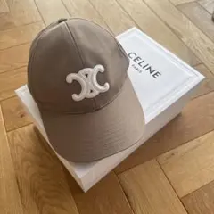 正規品】CELINE トリオンフ ベースボールキャップ グレージュ M - メルカリ