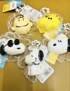PEANUTS スヌーピー ダイカット スクイーズ キーホルダー 5種セット①