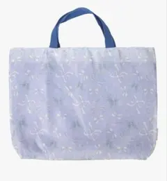 レッスンバッグ　リボンブルー