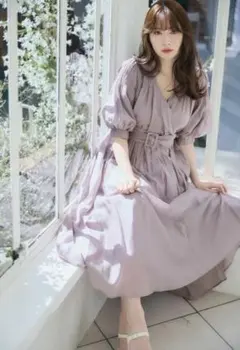 Her lip to Airy Volume Sleeve Dress - メルカリ