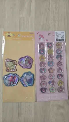 サンリオ　正規品マイメロのおはじきふうシールとウォーターシールのおすそわけセット