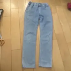 ライトブルー ゴムウエストパンツ