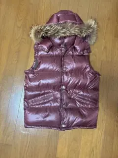 ファー付き　ダウン　ベスト　Y2K グランジ　お兄系　opium CAMP7 赤