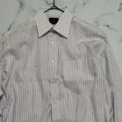 ✨美品✨ランバンコレクション紫系白 長袖シャツ ストライプM 相当fj290のサムネイル