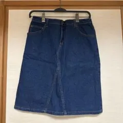 デニムひざ丈スカート ウエスト67cm ヒップ93cm