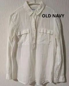 OLD NAVY リネン混長袖ワークシャツ 長袖シャツ XS ホワイトのサムネイル