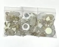 ホワイトベージュ系　ビーズ詰め合わせ