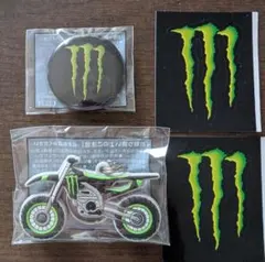 モンスターエナジー バイクキーホルダー・缶バッジ・ステッカーセット