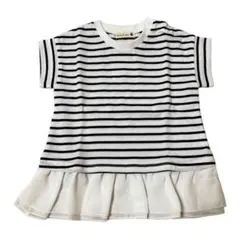 新品☆ブランシェス☆ボーダーフリルトップス