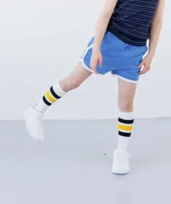 LOWRYS FARM パイルショートパンツ　ブルー　110cm