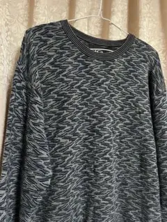 90s COOGI風 3D 総柄 コットン ニット セーター 立体