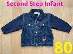 Second Step Infant ベビーアウター ジージャン風 ニット 80