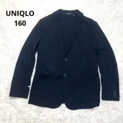 ユニクロ キッズ フォーマル ジャージージャケット ネイビー 160 コットン