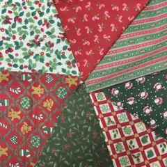m*o様 小さい柄のはぎれセット⭐︎クリスマスツリー生地カットクロス サンタクロ