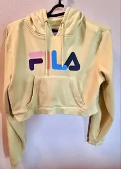 FILA イエロー クロップドパーカー