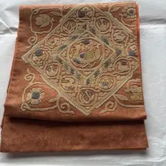 モール刺繍　洒落袋帯 正絹