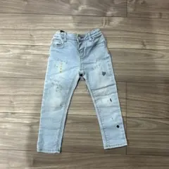 ライトブルー ペイント付き 長ズボンのサムネイル