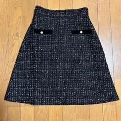 Debut de Fiore チェックツィード台形スカート Sサイズのサムネイル