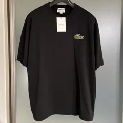 LACOSTE シェニールワニロゴ ルーズフィットTシャツ