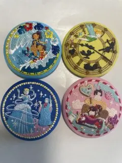 ディズニー刺繍缶バッジ2 4点セット