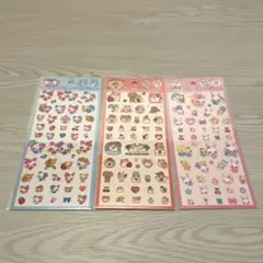 平成シールセット 3種 ピタプクステッカー フワフワらびちゃん まじかるみゅ〜