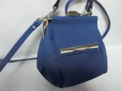 ペレボルサ ネイビーブルー ハンドバッグ/ショルダーバッグ レザー 本革