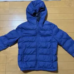 UNIQLO フード付きダウンコート 140 青