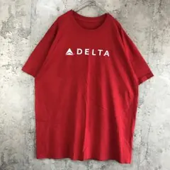 Y3866古着　Tシャツ バックプリント　赤　90s Y2K