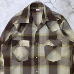 70s Levi's ウエスタンシャツ　チェックシャツ　グッドカラー