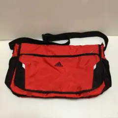 adidas アディダス　赤黒 ショルダーバッグ