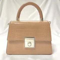 「Charles&Keith クロコ 2WAY バッグ コーラル 完売