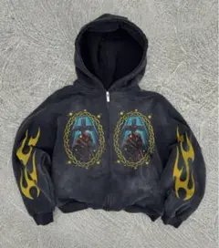ブラック ジップフーディー bless u antimid Akimbo 似