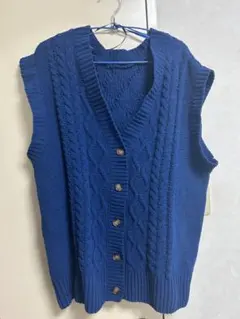 新品未使用タグ付き】Vin デニムブルー ノースリーブシャツ ベスト 