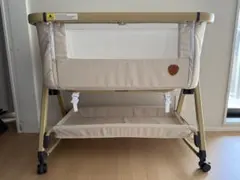 美品/サンデシカ敷布団付 HZDMJベビーベッドベージュ(カーキ) - メルカリ