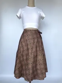 Vintage Ethnic Flare Skirt