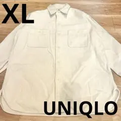 UNIQLO コーデュロイシャツ　ホワイト　メンズ　XL