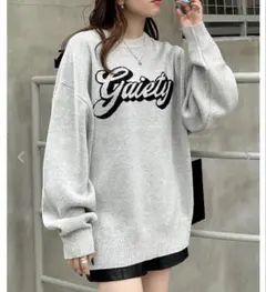 【美品】INGNI イング 配色マルチボーダー Vネックニット ボルドー