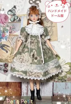 ジェニーちゃん　服　No1916 ワンピ＆ヘッドドレスセットのサムネイル