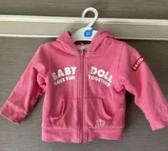 ベビードール ジップアップパーカー リバーシブル
