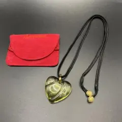 baccarat バカラ クリスタルハート ネックレス 黄色 刻印有