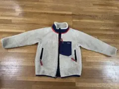 パタゴニア【キッズ・レトロX】フリースジャケット クリーム色 ネイビー