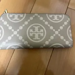 Tory Burch ロゴパターン 長財布 グレーのサムネイル