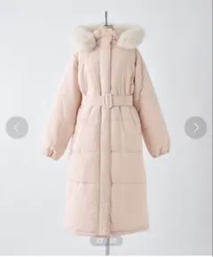 NICE CLAUPファー付きフェイクロングダウン