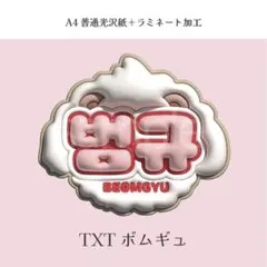 TXT ボムギュ ぷっくり ネームボード オーダー 韓国 文字パネル