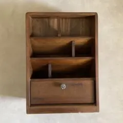 木製 ヴィンテージ アンティーク風 キャビネット メイクボックス